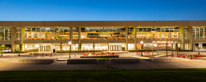 Dietrick Building at night by Darren Van Dyke