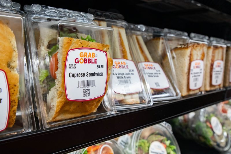 Photo of sandwiches being kept in a display cooler